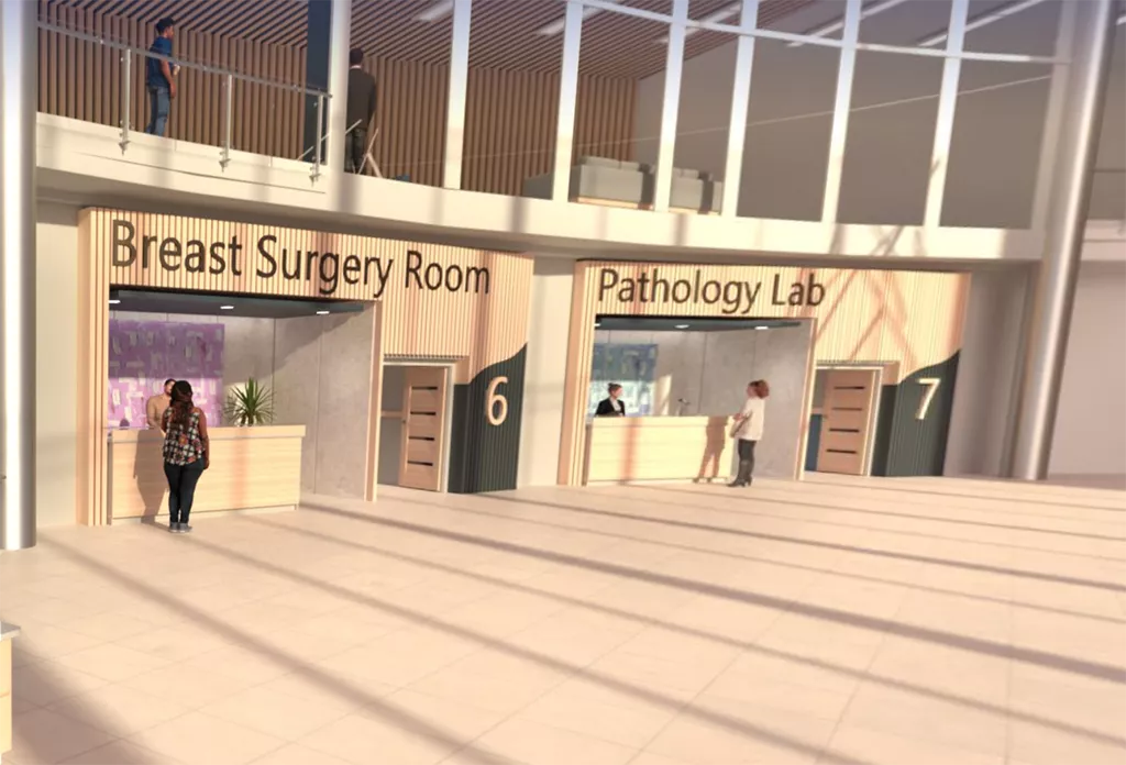 Patients enquiring in Breast Surgery Room and Pathology Lab for Screening and Diagnosis in Hospital